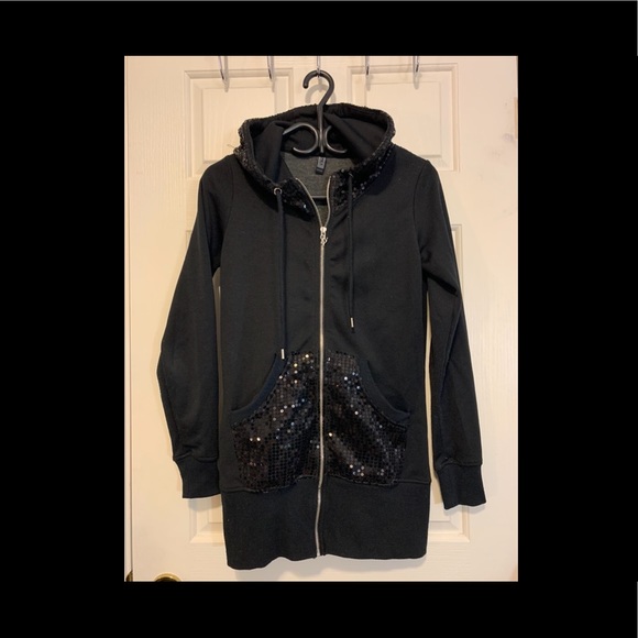 Only: Zip-Up Long Hoodie - Picture 1 of 5